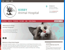 Tablet Screenshot of kirbyanimalhospital.com